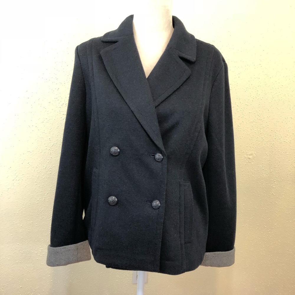Talbots Deep Navy Two Button Jacket - image 1
